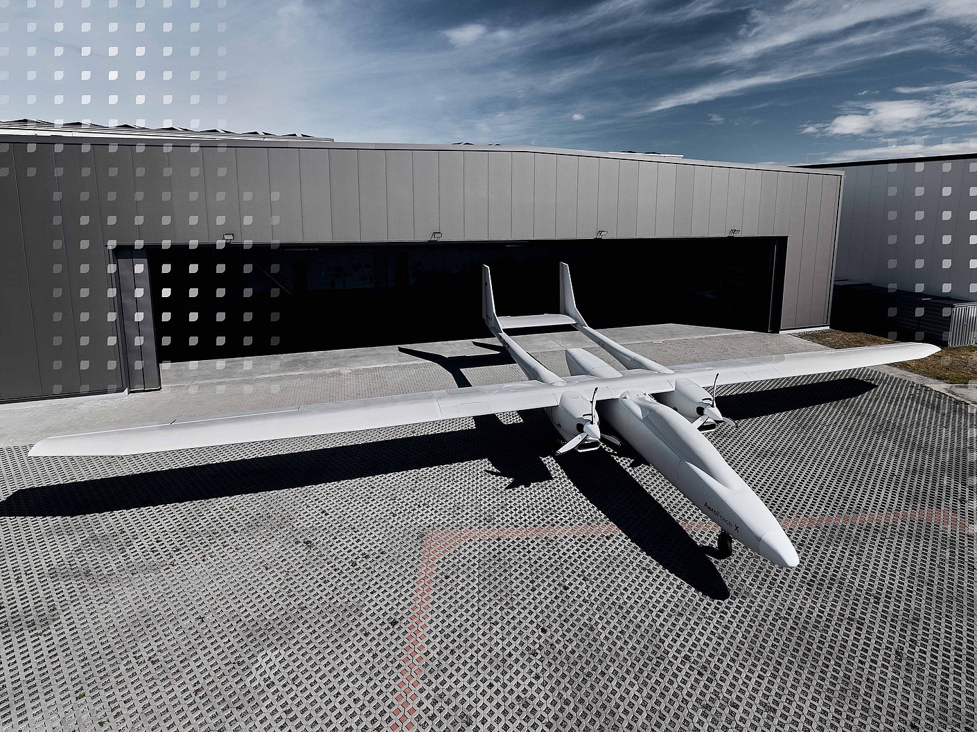 AeroForce X infront of the hangar