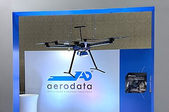 Flybot model Highdra at the Aerodata booth